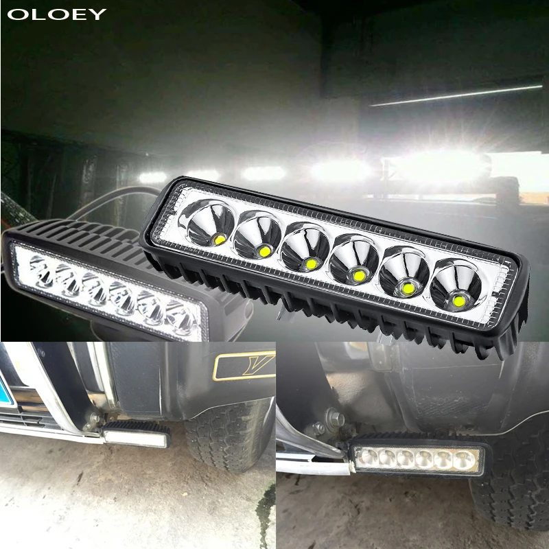 LED-uri Auto Lumina de Lucru 12V 18W LED Universal Auto Offroad 4*4 4WD grinzi led Lumina de Lucru Bar Reflectoarelor Inundații Lampă De Ceață de Conducere
