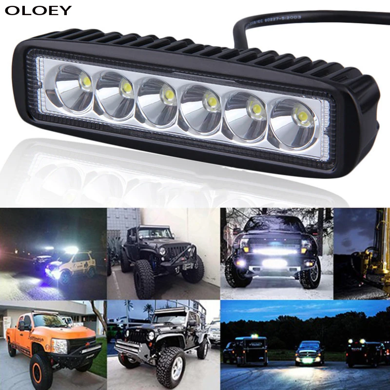 LED-uri Auto Lumina de Lucru 12V 18W LED Universal Auto Offroad 4*4 4WD grinzi led Lumina de Lucru Bar Reflectoarelor Inundații Lampă De Ceață de Conducere