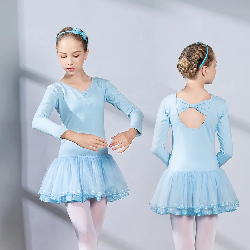 Maneca lunga Dans Rochie de Balet Tutu Fusta 2020 Nou Flori Fete Dress Toddler Copii Haine pentru Sugari de Performanță Costum 3 la 12 Y