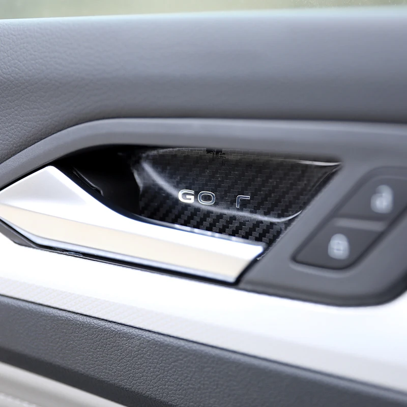 Real Fibra de Carbon Auto Interior Usa Maner Capac Castron de Turnare Ornamente Autocolante pentru VW Golf 8 MK8 Accesorii 2020 2021