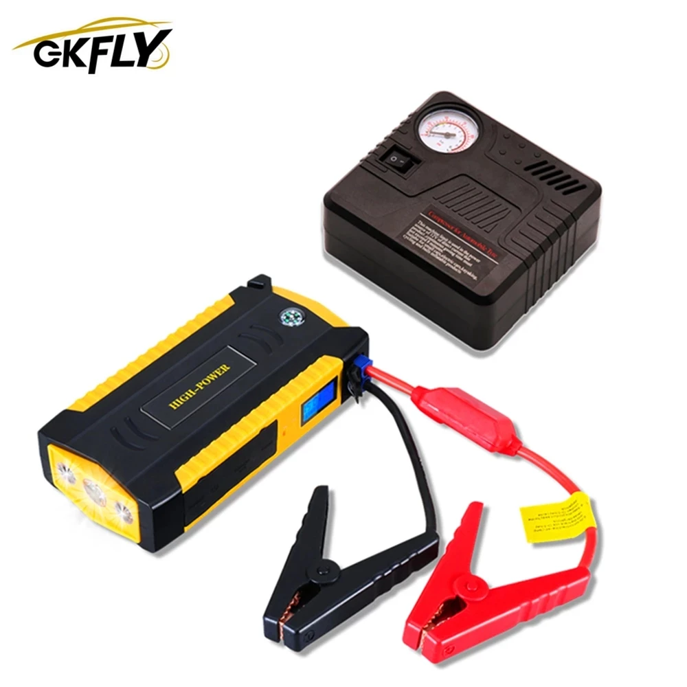 GKFLY Dispozitiv de Pornire 12V Portabil Jump Starter Compresor de Aer Pompa de Încărcător de Mașină cu Benzină Mașină Diesel de Urgență Rapel Buster