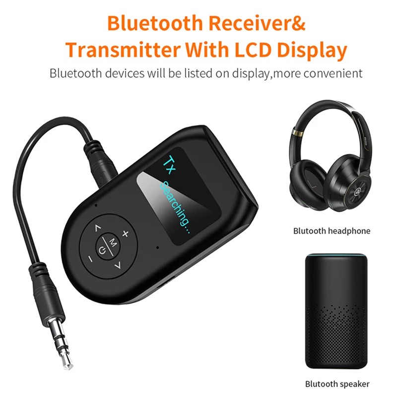Bluetooth Wireless Adaptor Mini Wireless Bluetooth 5.0 Sunet Receptor Transmițător Jack Audio de 3.5 mm Suport Bara de Sunet Pentru TV