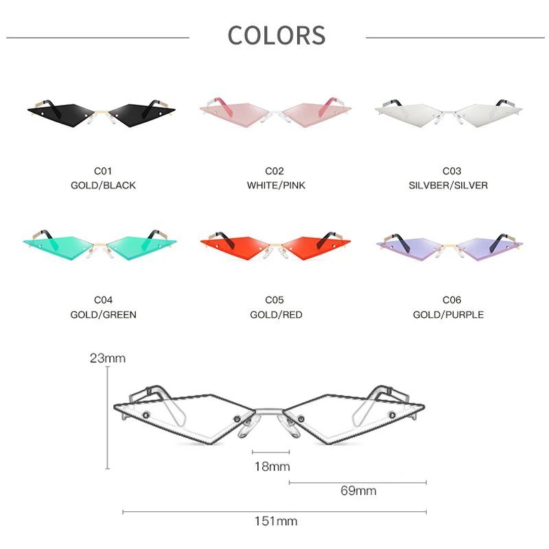 2020 Moda Ochi de Pisică ochelari de Soare pentru Femei Brand de Lux Nou Colorat Ochelari de Soare în Formă de Diamant Chic Unic ochelari de Soare Barbati okulary