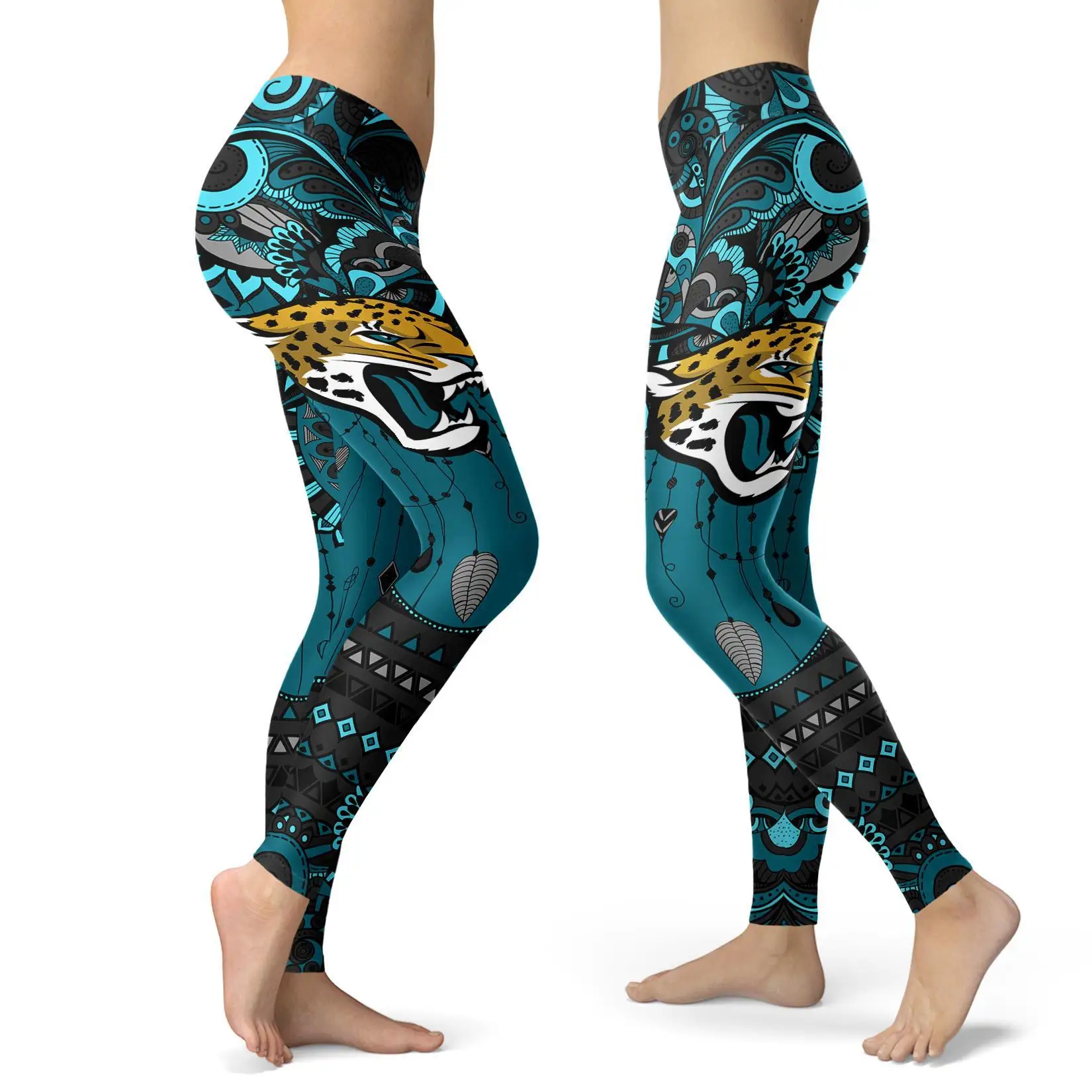 Noua Moda Jacksonville Femei Pantaloni de Yoga 3D Imprimate talie mare Plus Dimensiune Sport Jambiere Jaguari Sală de Fitness Strans Pantaloni