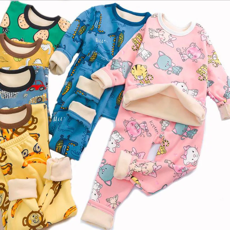 Copii Pijamale copii de iarna pentru fete din bumbac seturi de Copii Homewear Pijama Boy catifea Pijamale Copii, Pijamale 2-13Y haine de adolescente