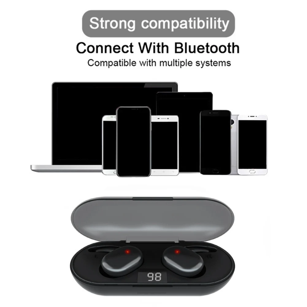 Q2 TWS Bluetooth 5.0 Cască fără Fir Touch Control Activ de Reducere a Zgomotului Căști 4D Sunet Potrivit pentru Jocuri Pentru telefoane Mobile