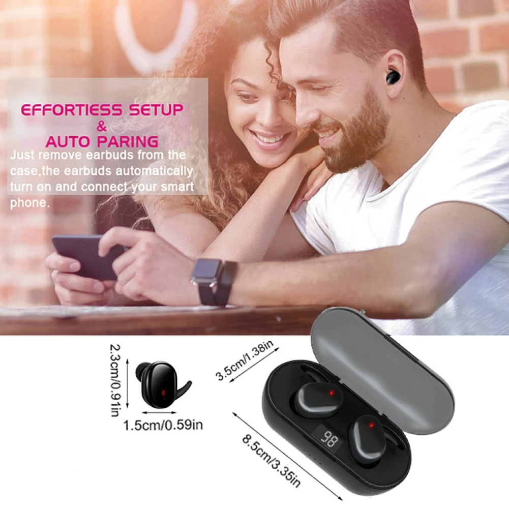 Q2 TWS Bluetooth 5.0 Cască fără Fir Touch Control Activ de Reducere a Zgomotului Căști 4D Sunet Potrivit pentru Jocuri Pentru telefoane Mobile
