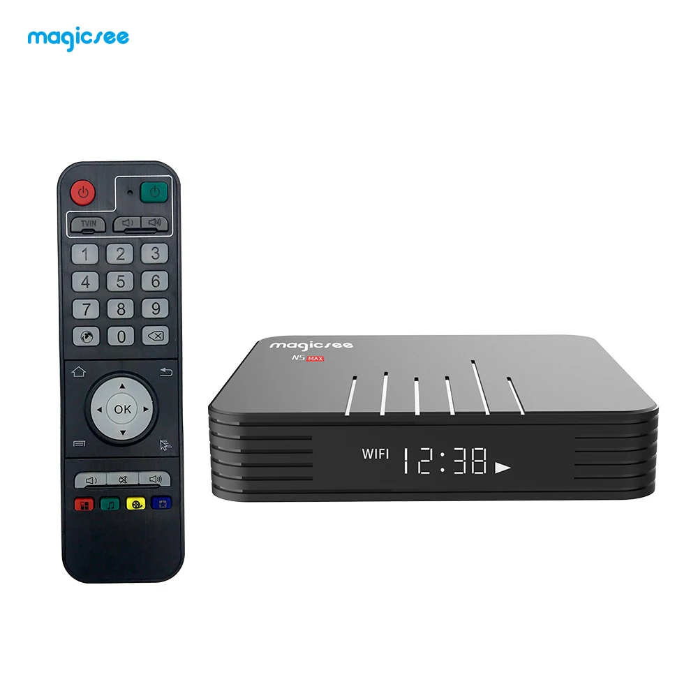 Magicsee N5 Max Amlogic S905X3 Android 9.0 TV BOX 4G 32G/64G Rom 2.4+5G Dual Wifi BT 4.1 8K Set Top Box