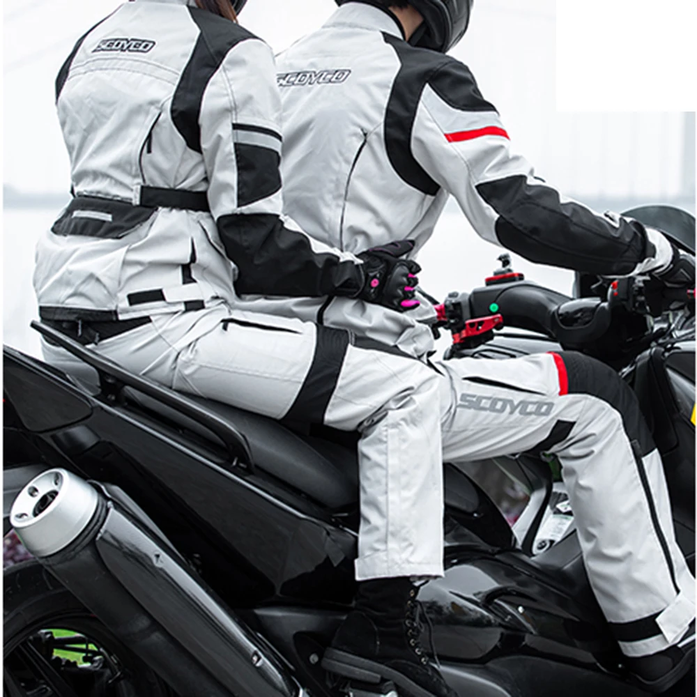 SCOYCO 2020 Reflectorizante Impermeabile Motocicleta Jacheta Barbati Femei Motocross Protecție Motocross Off Road Touring Sacou Cu Linner