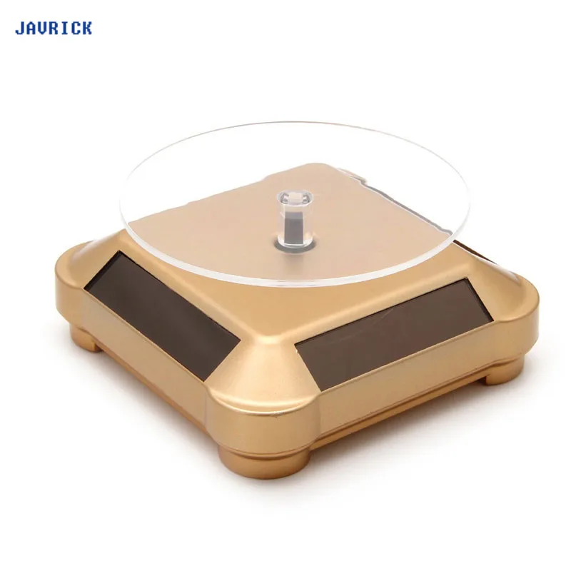 JAVRICK Energie Solară Dublă Utilizare 360 de Rotație Display Stand de Masa Pentru Ceas Telefon Bijuterii