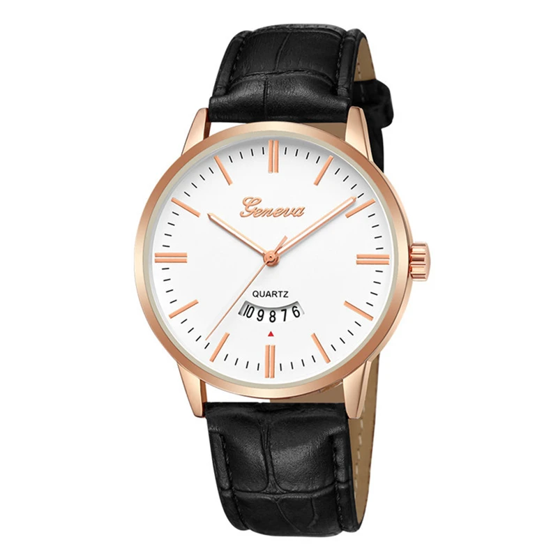 Bărbați Ceas 2020 Nou Elegant Geneva Brand de Top de Lux Cuarț Ceasuri de mana din Piele Watchband Rose Dial Ceas Casual reloj hombre