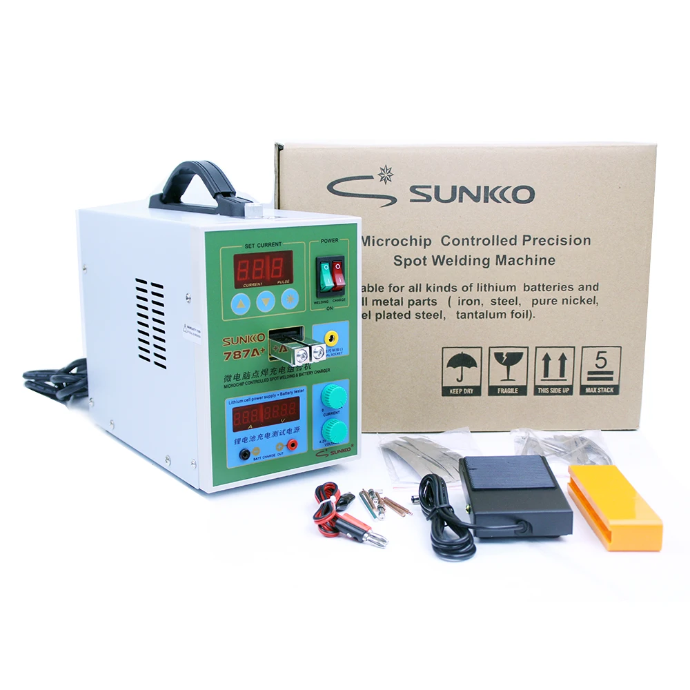 SUNKKO 787A+ Baterie Microcalculator Pulsul Locului Aparat de Sudura MCU Masina de Sudare Baterie de Capacitate Incarcator Pedala de Picior pentru 18650