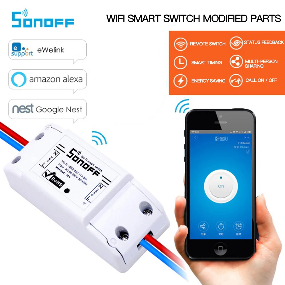 Wireless WIFI Smart Power Switch, Control de la Distanță,de Automatizare Modulul Releu, o Casă Comună pentru Modificarea Diy Piese pentru Lumina de Acasă