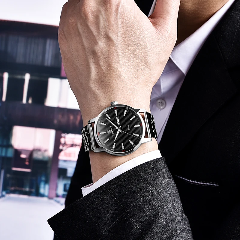 BENYAR Bărbați Ceasuri de Lux de Top Casual Cuarț Ceas pentru Bărbați din Oțel Inoxidabil rezistent la apa de Moda Militare Ceas Sport Barbati Reloj Hombre
