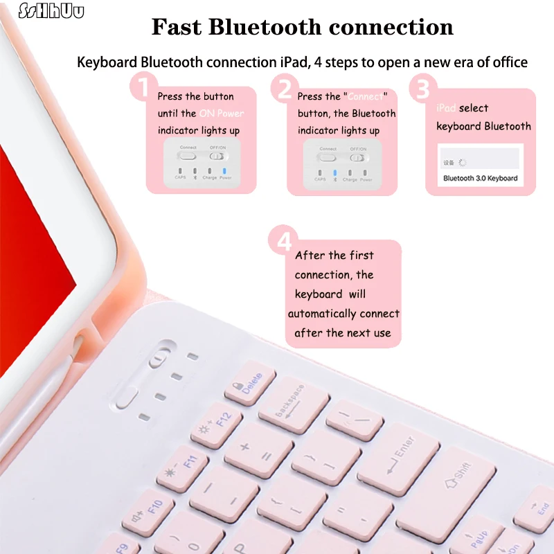 Pentru iPad Keyboard Caz Transporta Mouse-ul Air 2 3 4 2019 2020 10.2 Ipad 10.5 10.9 Pro 9.7 10.5 11 2017 2018 9.7 5 6 Suport de Creion Caz