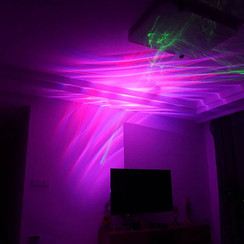 Sharelife Mini Rosu Verde Hipnotic Aurora DJ Lumina Laser Amestecat cu LED-uri RGB de Control de la Distanță Acasă, Concert, Petrecere, Spectacol de teatru de Iluminat W-200RG