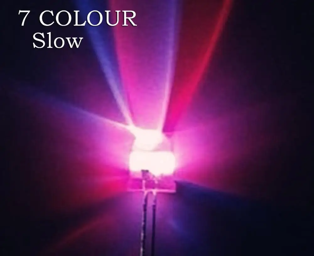 Artudatech 1000Pcs 3mm CONDUS Lent Flash RGB Apa Limpede Lumină Rundă de Sus Diodă Emițătoare de Lampa