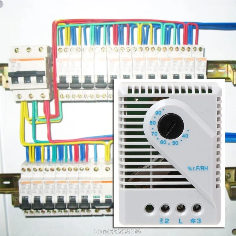 Higrostat mecanic Umiditate Conecta Controller Ventilator Incalzitor pentru Cabinet MFR012 Au27 20 Dropship