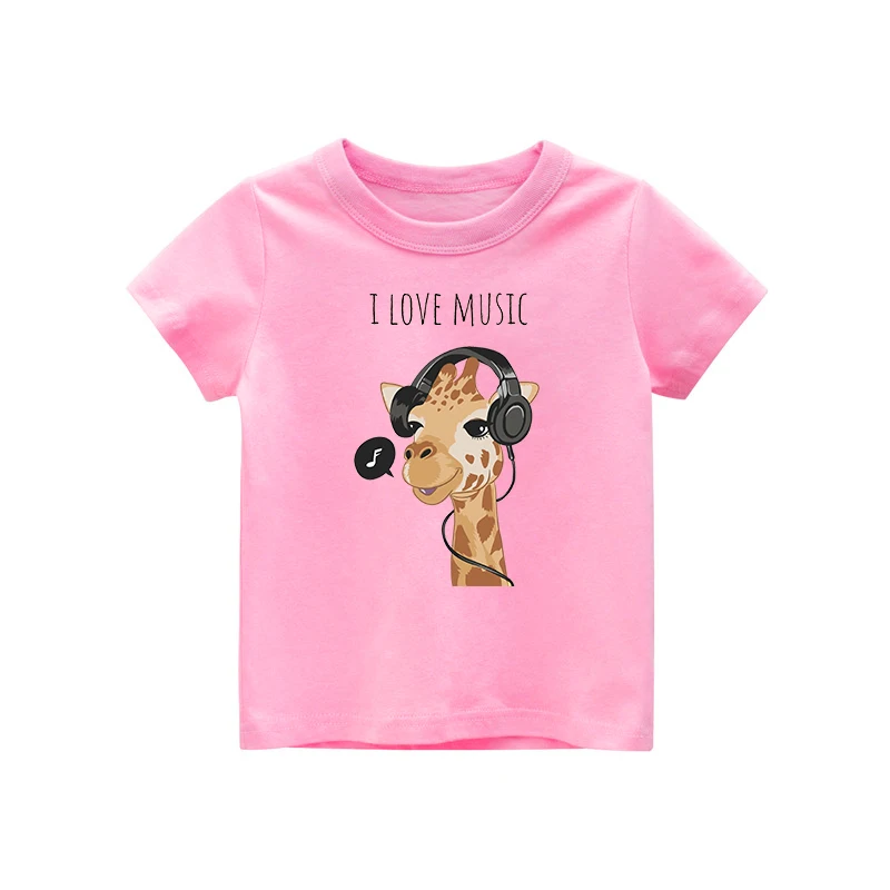 Haine pentru copii Drăguț de Vară Casual shirt Copii t-shirt de Desene animate de Animale de Îmbrăcăminte pentru Sugari Girafa Top T-shirt Toddler Tinuta 1-copil de 12