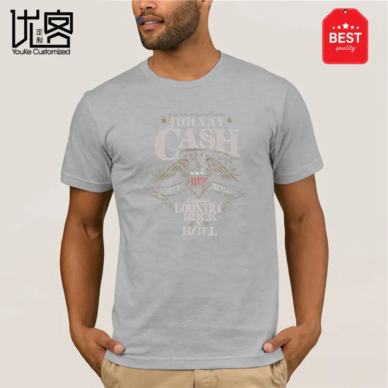 Licențiat În Mod Oficial Johnny Cash Țară Rock N Roll T-Shirt De Înaltă Calitate Personalizate Imprimate Topuri Hipster Tees T-Shirt