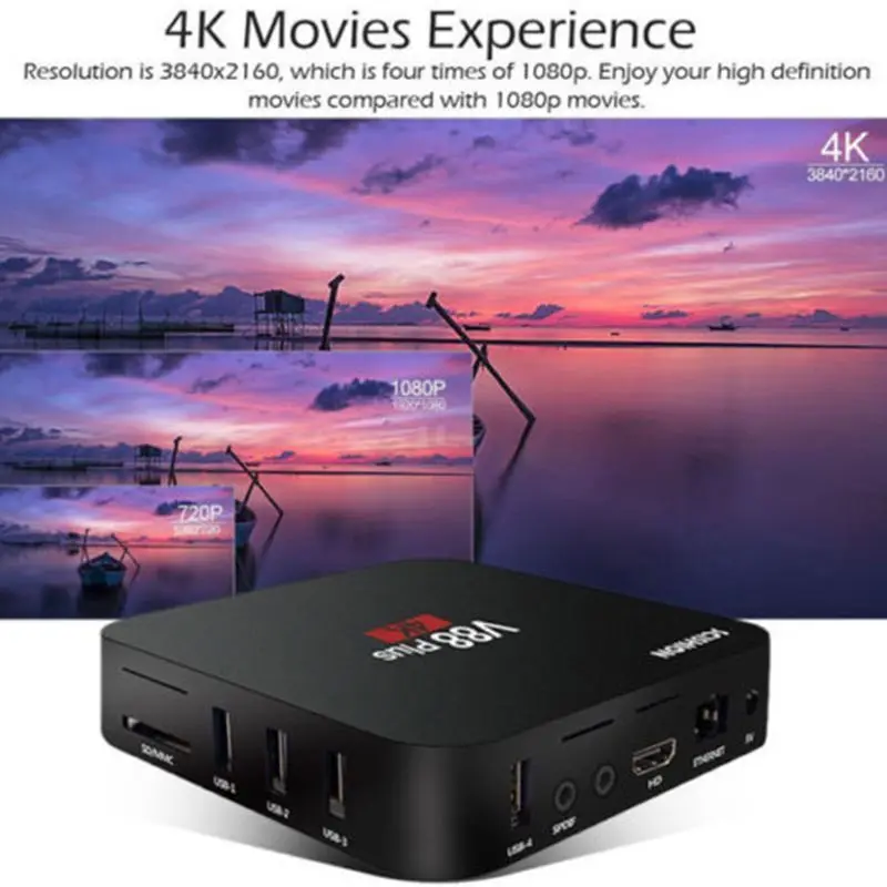 1Set V88 Android 7.1/8.1 RK3229 Quad Core Smart TV Box de 1 gb+8 GB/2 GB+16 GB HD WiFi Player Multimedia Set Top Box