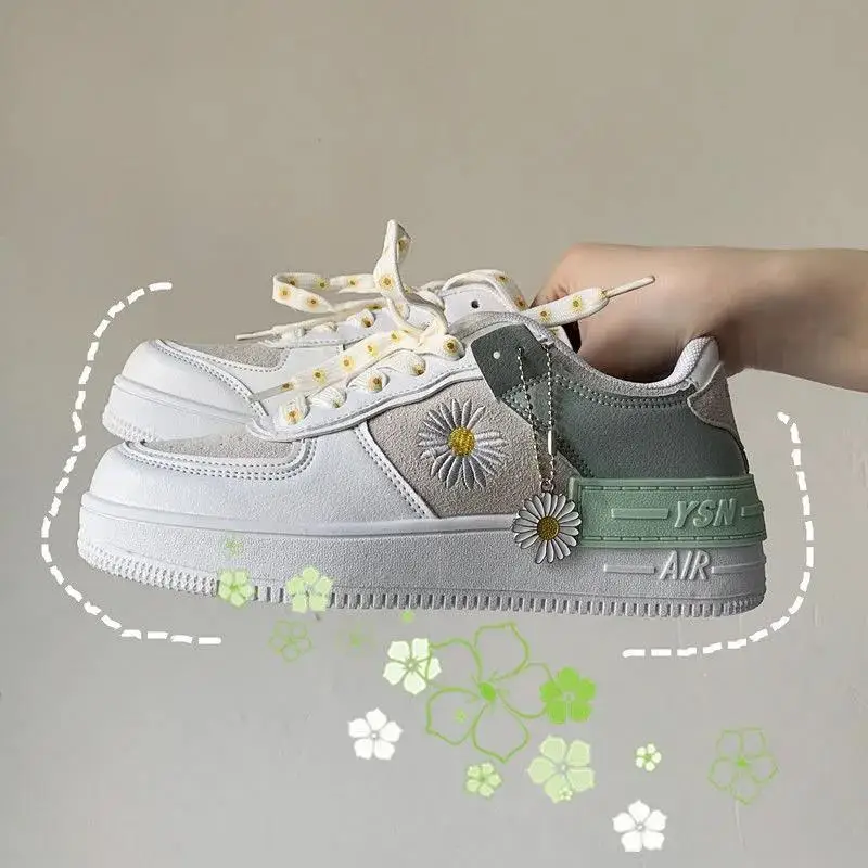 Zapatillas Deportivas Xue Sheng Ban Xie Wang Rosu Little Daisy, Zapatos Blancos, Primavera, 2020 Femei Adidași