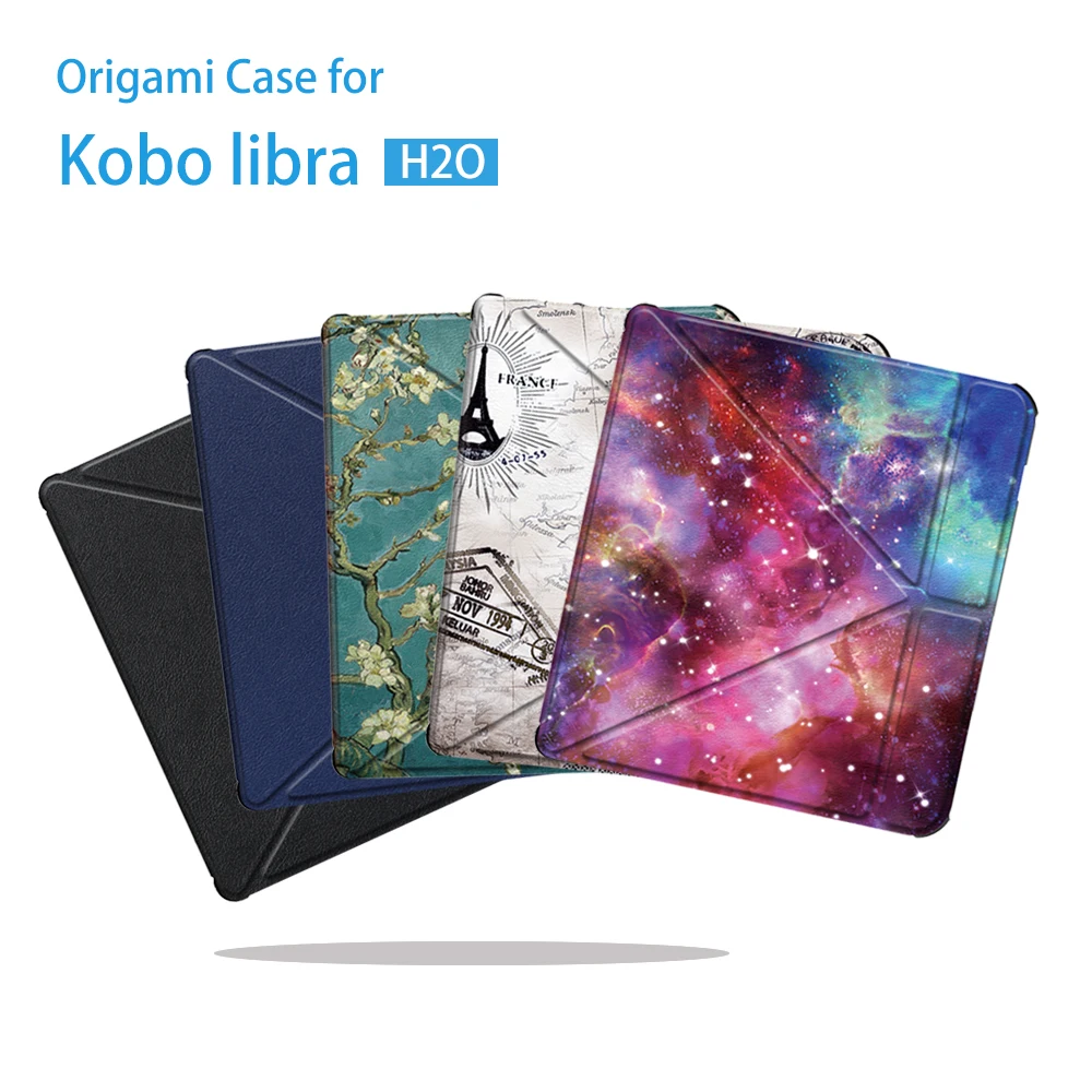 Kobo Balanta H2O Origami Caz, mai subțiri și mai Ușoare din Piele Smart Cover Caz pentru Noi Kobo Balanta H2O 2019 de Presă