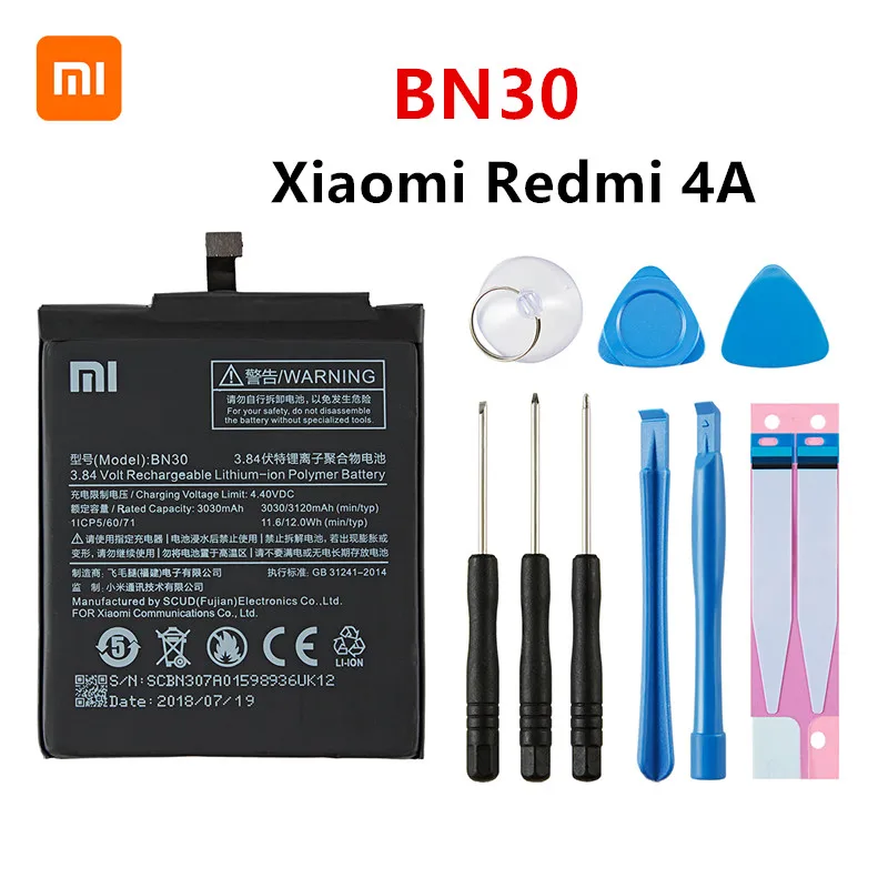 Xiao km Orginal BN30 3120mAh Baterie Pentru Xiaomi Redmi 4A Redmi4A BN30 de Înaltă Calitate Telefon Înlocuire Baterii +Instrumente