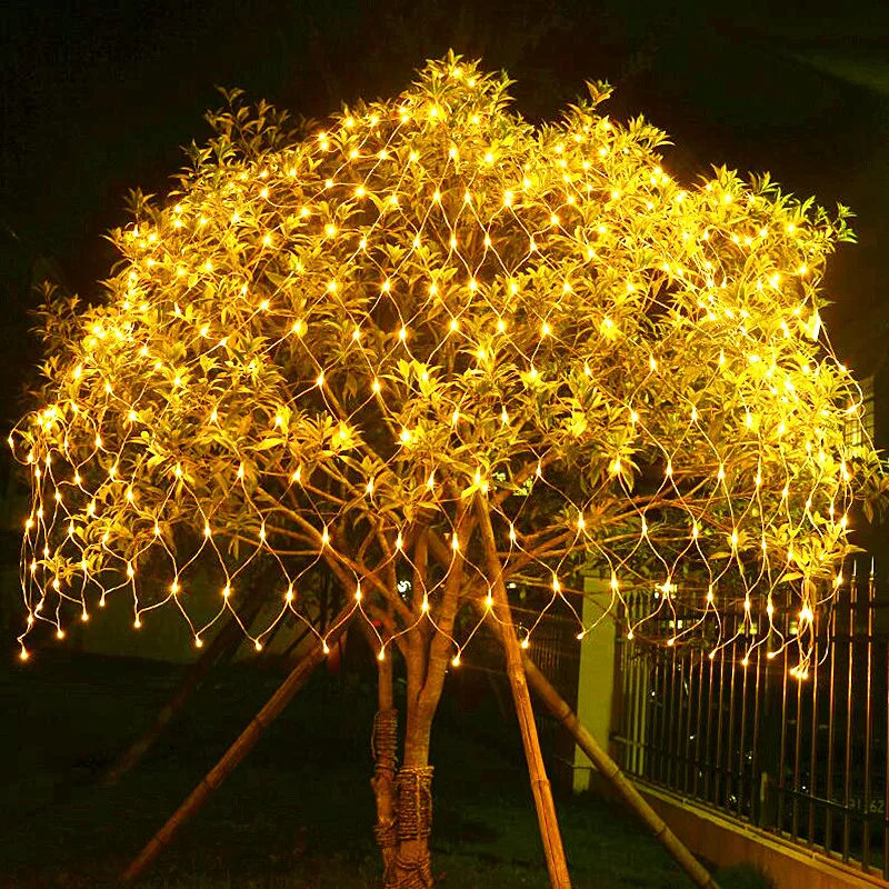 1.5MX1.5M 2x3M 4x6M Crăciun Ghirlande LED Șir de Crăciun Net Lumini Zână Xmas Party Garden Decor Nunta Perdea de Lumini