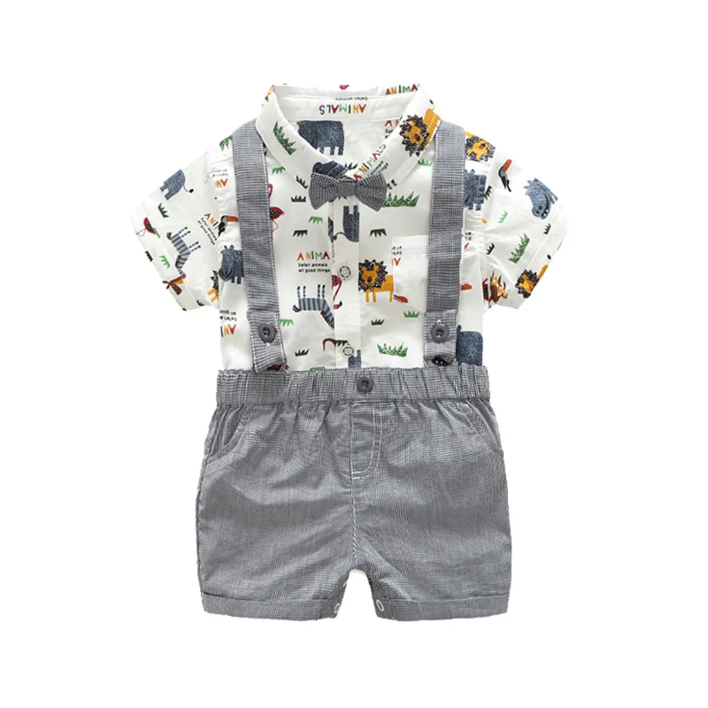 Bebe Băieți Domn Papion T-Shirt, Blaturi+pantaloni Scurti Salopete Haine Haine băiat copil haine Noi 2021