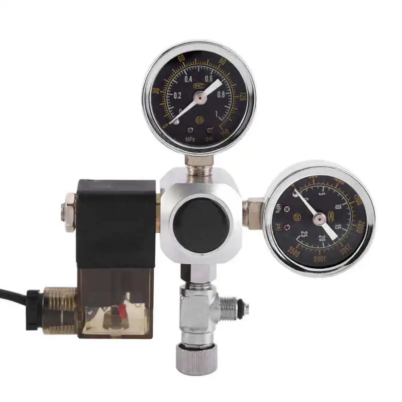 Manometru Acvariu Sistem Dual Indicator de CO2 Regulator de Presiune Bubble Counter Electrovalva de Presiune Digital Metru