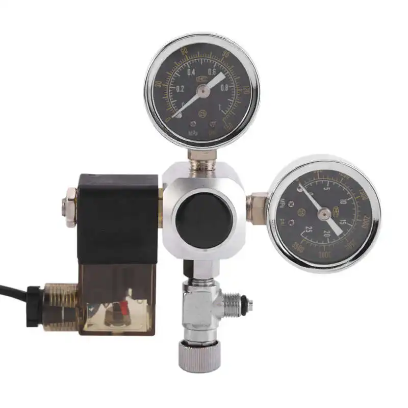 Manometru Acvariu Sistem Dual Indicator de CO2 Regulator de Presiune Bubble Counter Electrovalva de Presiune Digital Metru