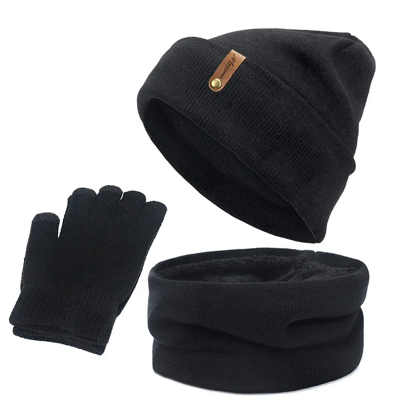 Baldauren trei piese fierbinte stil cald pălărie de iarnă eșarfă mănuși touch screen femei de iarnă pălărie și eșarfă set