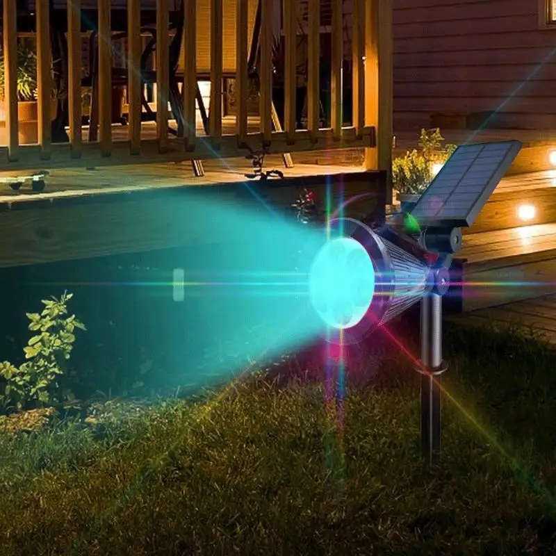 7 LED-uri Solare Gazon Lampă Reflector Lumina Impermeabil Control Inserarea Etaj Grădină de Lumină în aer liber Reglabil Lampa de Peisaj de Grădină