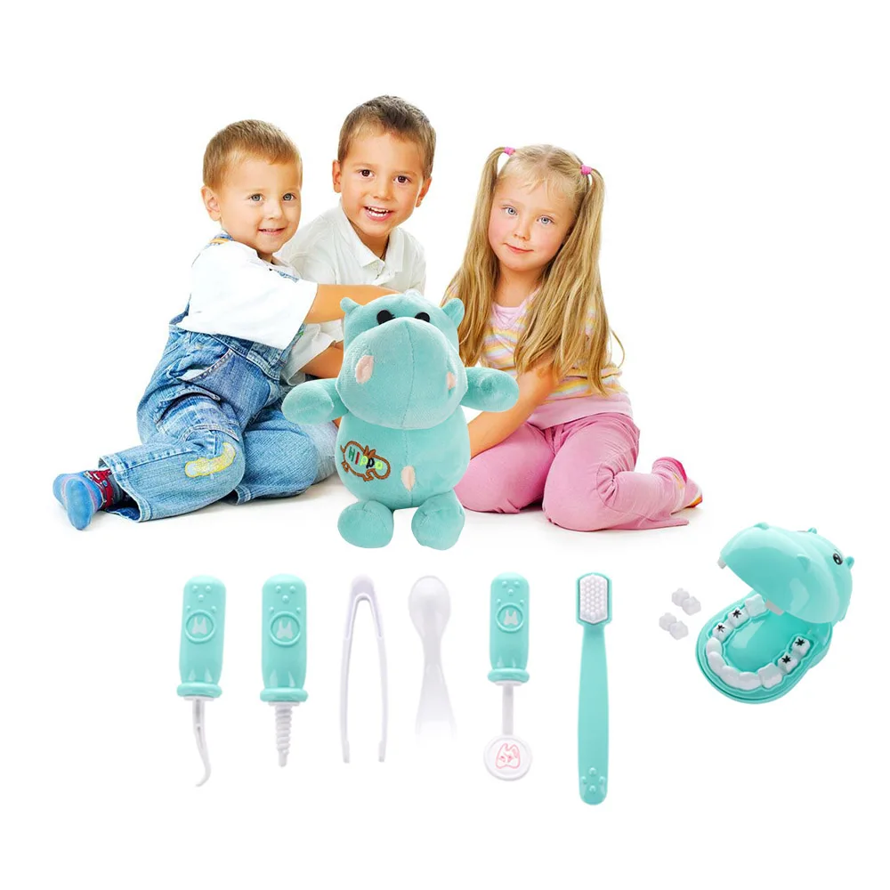 9Pcs Pretinde a Juca Jucărie Dentist Verifica Dintii Model Set Trusă Medicală de Învățământ Joc de Rol Simulare Learing Jucării pentru Copii Pentru Copii