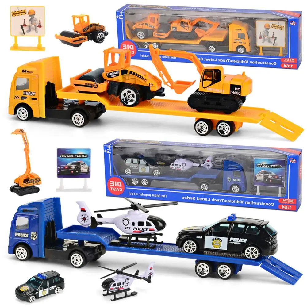 1:64 Model De Masina Trailer Jucărie Remorcă Camioane De Jucărie Aliaj De Inginerie Trailer Camion Încărcător Model De Jucarii Pentru Copii Cadou De Crăciun