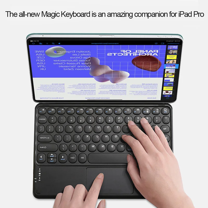 Pentru 2020 iPad Pro 12.9 Magnetic tastatură Caz Flip Smart Acoperi Caz pentru iPad Pro 11 2018 Caz cu Bluetooth, Touchpad Tastatura