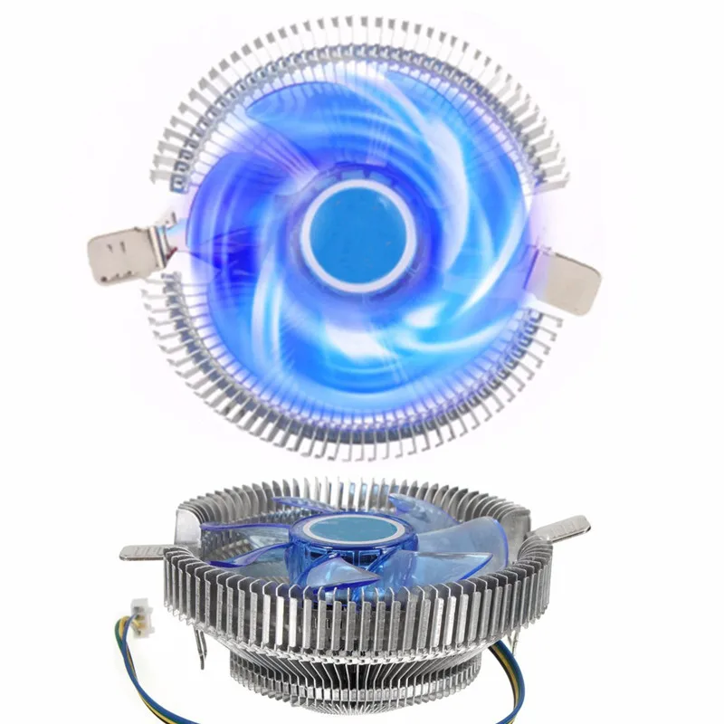 CPU Cooler Ventilator de Radiator Radiator Fanii Albastru Lumină Led-uri pentru Intel LGA775/1156/1155 i3/i5/i7 pentru AMD AM2/AM2+/AM3 Pentru AM4 Ryzen