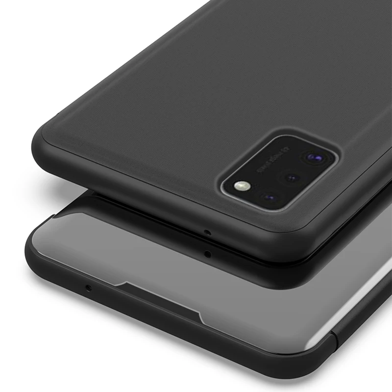 Caz de telefon pentru Samsung Galaxy A41 Caz Acoperire Kickstand Oglindă Clară Vedere la Șocuri Caz Flip pentru Samsung A31 A41 M11 A21s