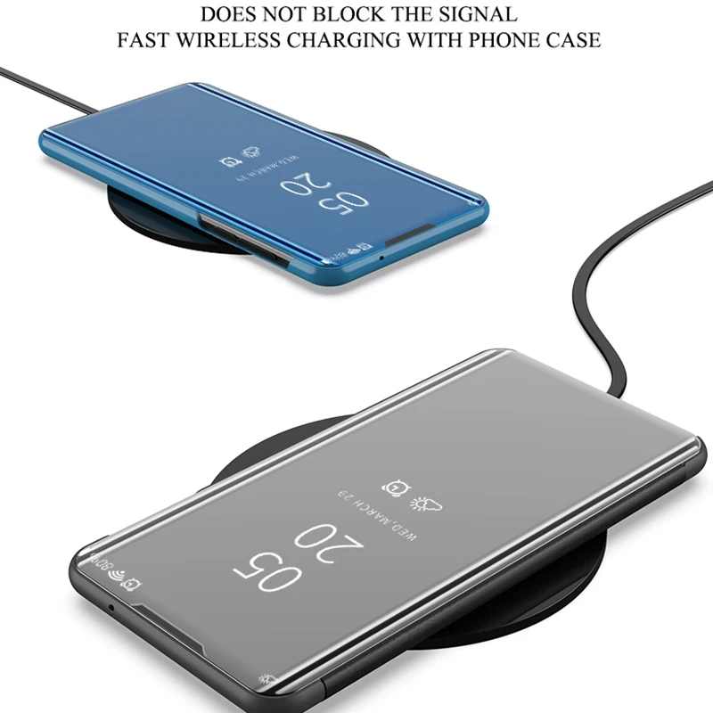 Caz de telefon pentru Samsung Galaxy A41 Caz Acoperire Kickstand Oglindă Clară Vedere la Șocuri Caz Flip pentru Samsung A31 A41 M11 A21s