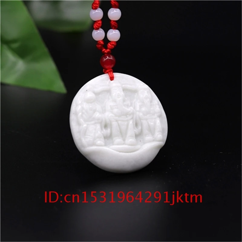 Pentru Jade Accesorii Bijuterii Farmec Natural de Amuleta Pandantiv Barbati Chinezi de Dumnezeu Cadouri Colier de Mână-Sculptate Femei Albe Avere