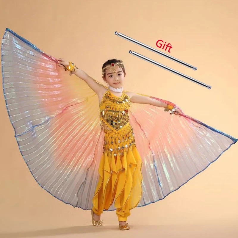 Belly Dance Isis Aripi De Dans Burtă Accesoriu Bollywood Oriental Egipt, Egiptean Aripi Costum Cu Bastoane Copii, Femei, Fete Adulte