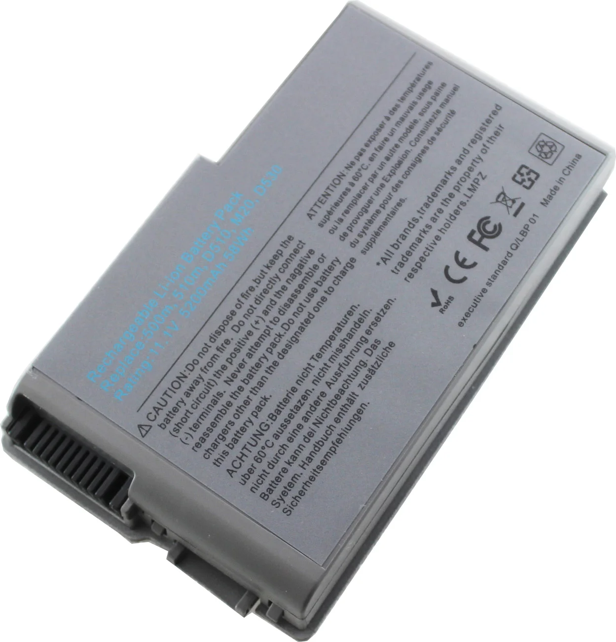 HUAHERO Bateriei pentru Dell Latitude D520 D500 D600 D610 D530 D505 D510 Inspiron 500m 510m, 600m C1295 312-0090 451-10133 9X821 PC