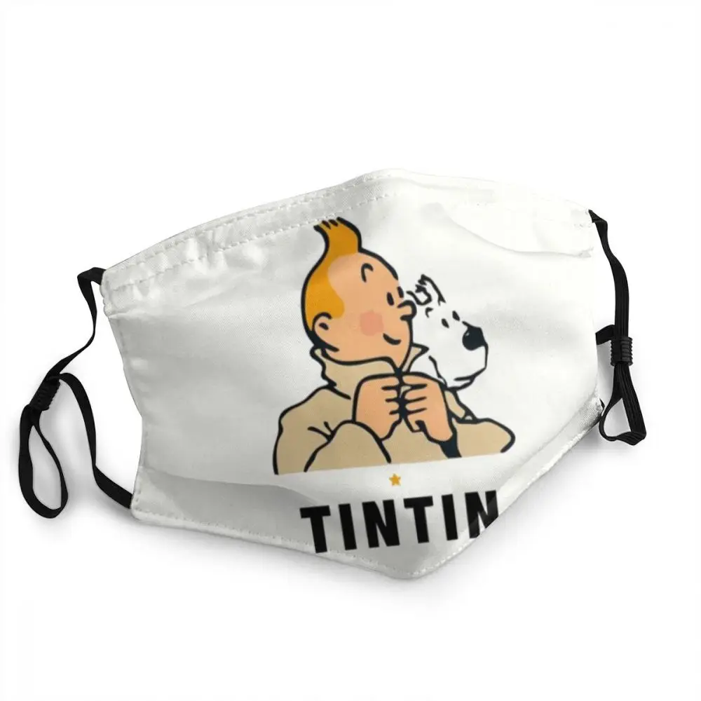 Aventurile Lui Tintin Non-Unică Folosință Masca De Fata Bărbați Femei Praf Capacul De Protecție Respiratorie Gura Mufla