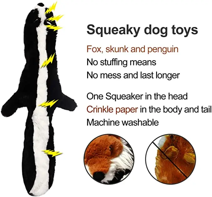 Jucării de pluș Chițăit de Companie Lup Iepure Animal de Pluș Jucărie Câine Mesteca Scartaie Fluierat Implicate Veveriță Jucării pentru Mediu și Câini de talie Mare