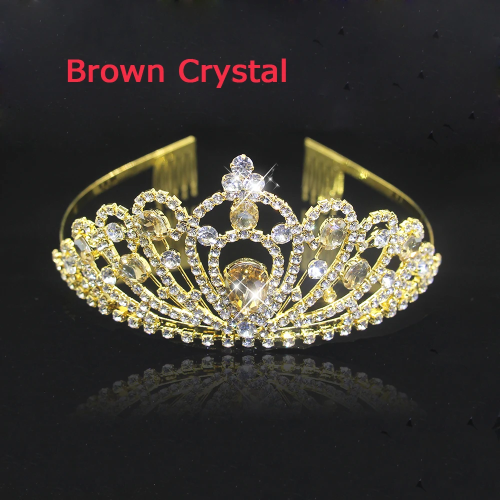 AINAMEISI 5 culori de Cristal, Diademe, Accesorii de Par Aur Coroane Fete Caciula de Nunta de Moda Bijuterii de Păr Coroana de Mireasă