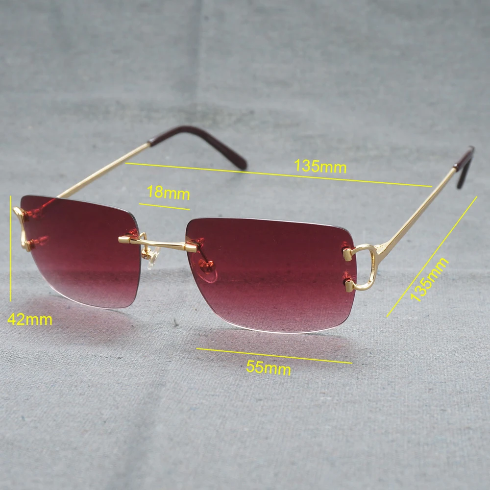 Vintage Supradimensionat fără ramă de ochelari de Soare pentru Bărbați, Moda pentru Femei Ochelari pentru Conducere de Partid Gafas De Sol Decorare Ochelari de Soare Rama