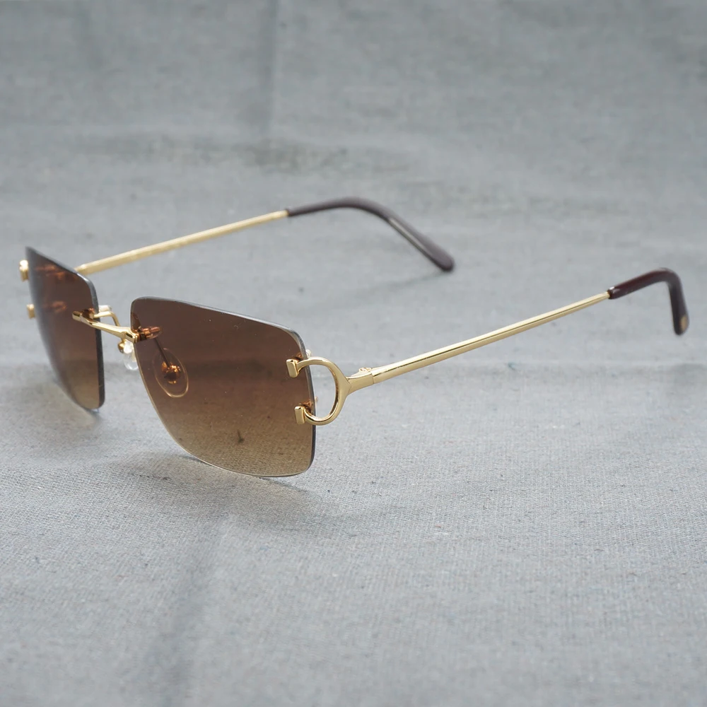 Vintage Supradimensionat fără ramă de ochelari de Soare pentru Bărbați, Moda pentru Femei Ochelari pentru Conducere de Partid Gafas De Sol Decorare Ochelari de Soare Rama