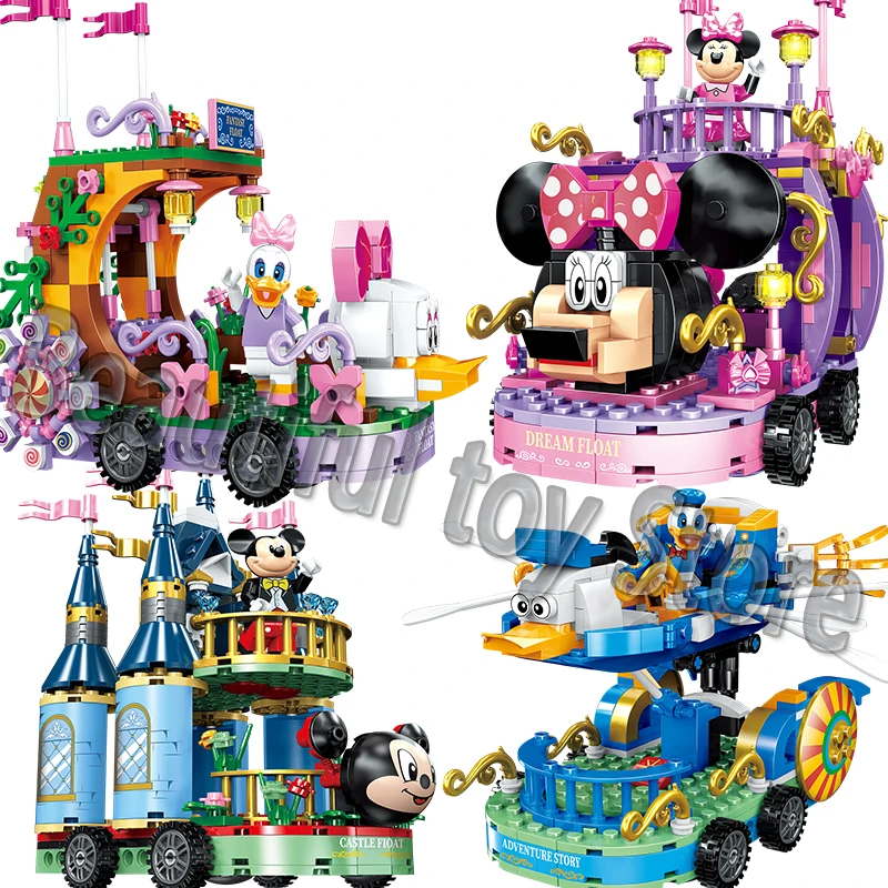 2020new 4in1 Disney Vis Mickey Minnie Rață Model de Bloc Model DIY Anime Film Clasic Jucărie Cadou 1025pcs