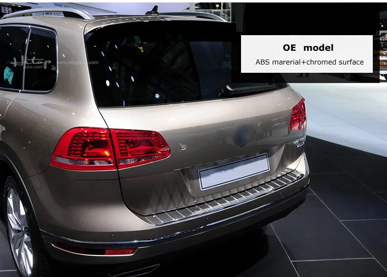 Portbagajul din spate pragului de ușă/scuff placa/bara de protecție protector praguri pentru Volkswagen VW Touareg 2004-2010 sau 2011-2018, de calitate ISO9001.